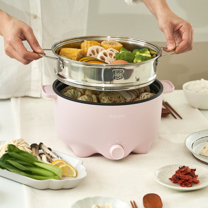 단미 멀티쿠커 3L, DA-MEK01(핑크) 후기 분석 - 뚜껑 및 손잡이
