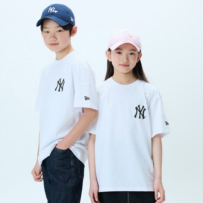 뉴에라 아동용 MLB 베이직 로고 반팔 티셔츠
