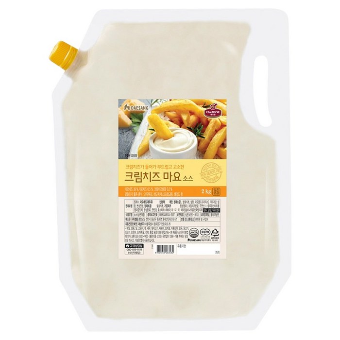 대상 쉐프원 크림치즈 마요소스, 2kg, 1개 - 감자튀김 소스