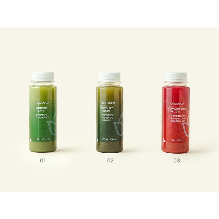 올가니카 2Days 클렌즈 탑 주스, 190ml 후기 분석 - 편리한 개별 용기