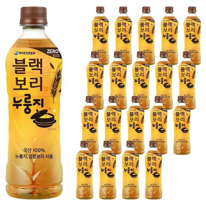 하이트진로 블랙보리 누룽지 음료, 520ml, 20개