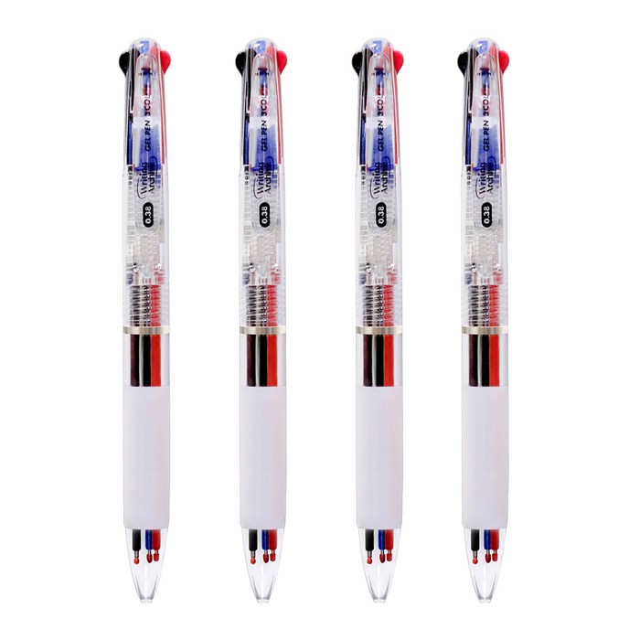 탐사 펜카이브 부드럽게 써지는 3색 젤펜 0.38mm 4종 세트, 혼합색상, 1세트 - 필기감 좋은 볼펜