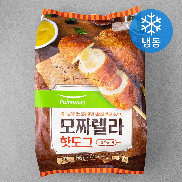 풀무원 모짜렐라 핫도그 (냉동), 80g, 9개입, 1개