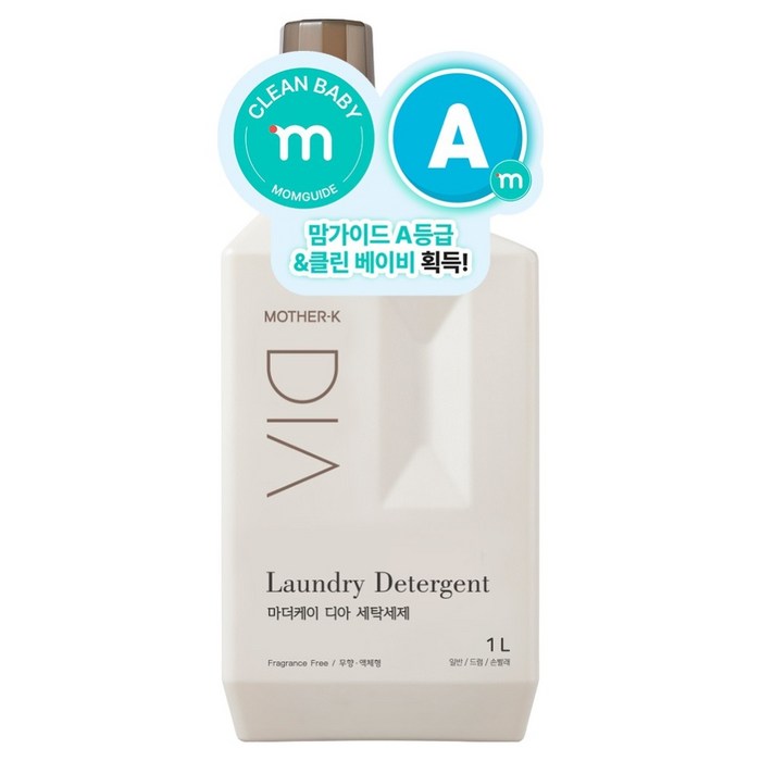 마더케이 디아 세탁세제 무향, 1L, 1개