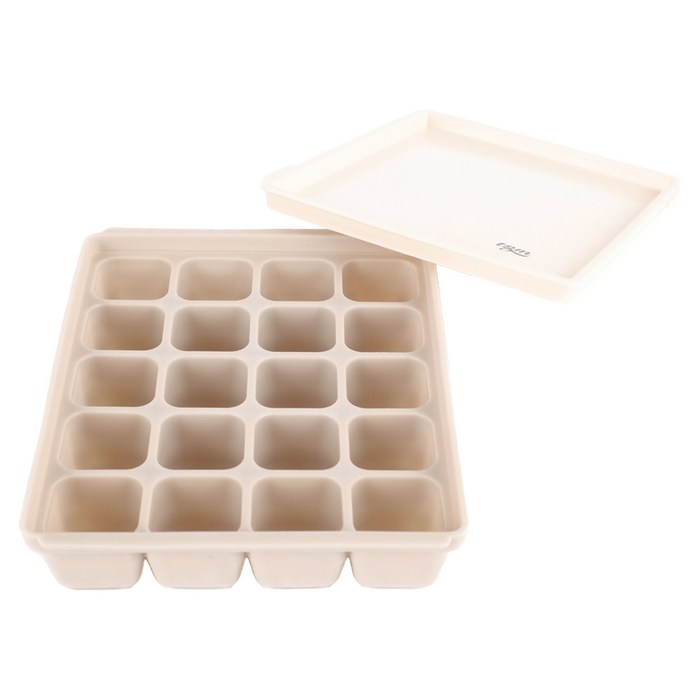 TGM Domestic New Color Silicone Baby Food Multicube 20 Pieces, Light Grey, 1 Piece