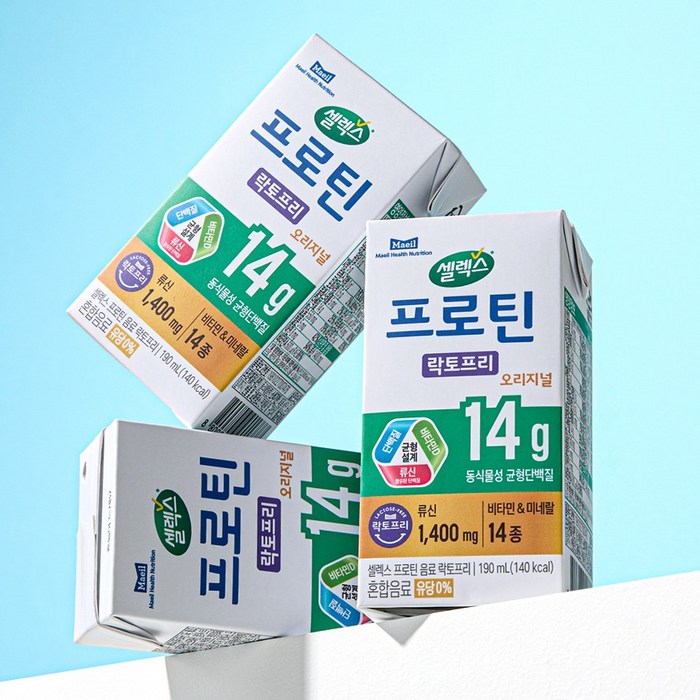 셀렉스 프로틴 락토프리 음료, 190ml 후기 분석 - 영양 성분 비율 안내