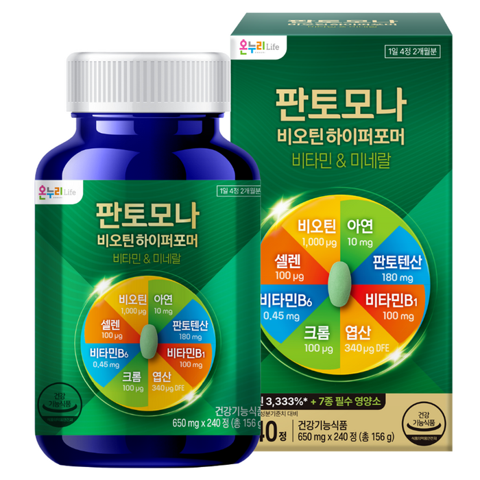 판토모나 비오틴 하이퍼포머, 240정, 1박스