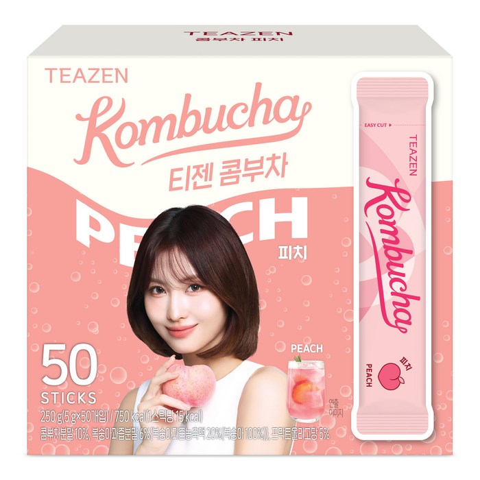 티젠 콤부차 피치, 5g, 50개입, 1개