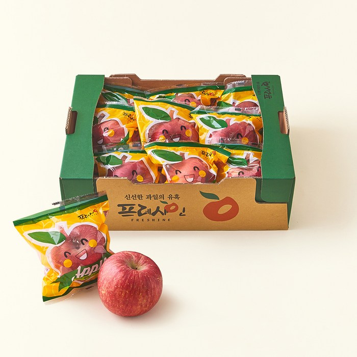 프레샤인 당도선별 충주 세척 사과, 2kg(중과), 1박스