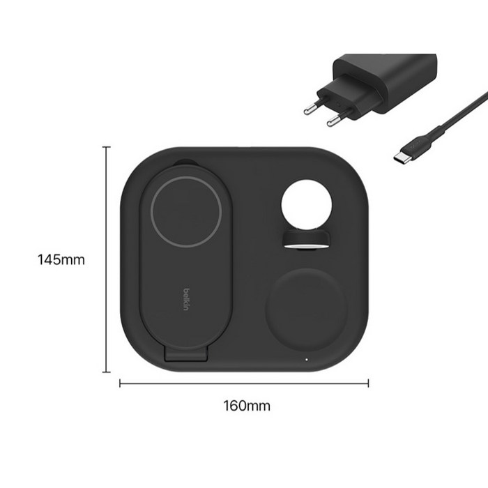 벨킨 부스트 차지 Qi2 15W 3in1 마그네틱 폴더블 고속 무선 충전기 WIZ029krWH, 화이트 후기 분석 - 실사용 데스크 환경