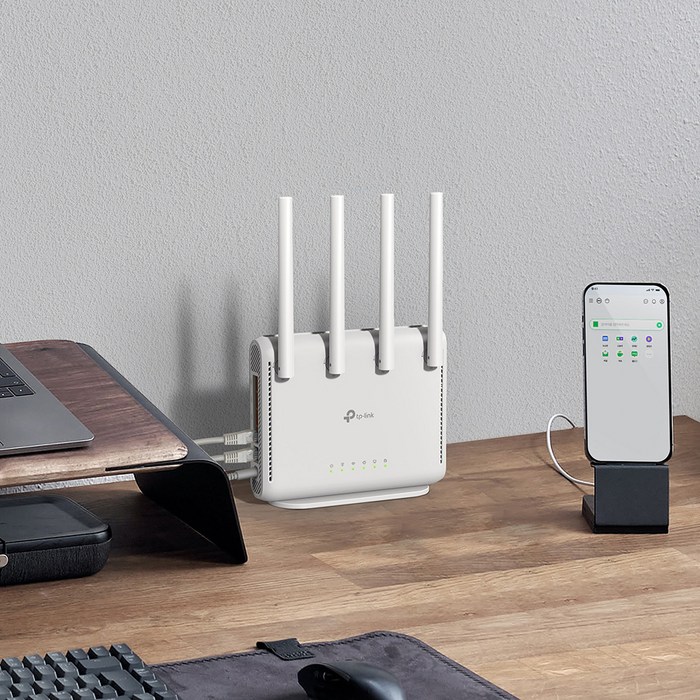 티피링크 AX1500 기가비트 WiFi 6 공유기 후기 분석 - 전원 수신 상태 표시