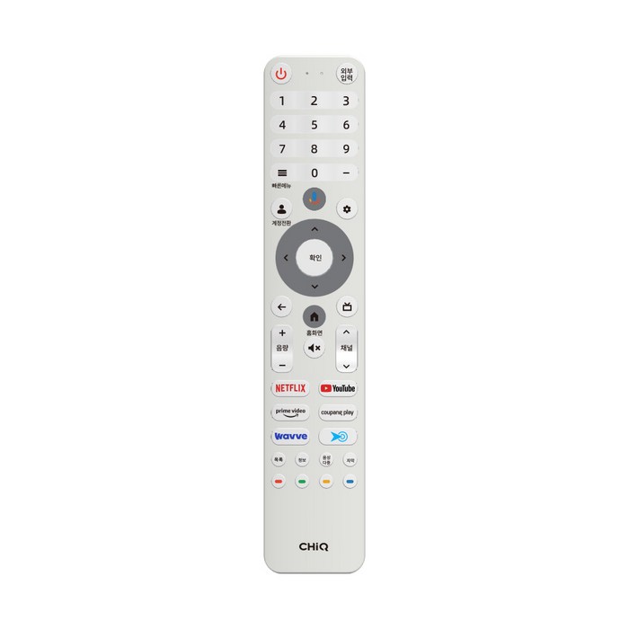 더함 CHIQ 4K UHD QLED DLG 120Hz TV 후기 분석 - 리모컨 디자인