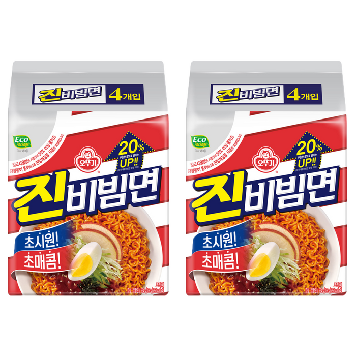 OTTOGI Jinbibim Noodles 156g, 8 pieces