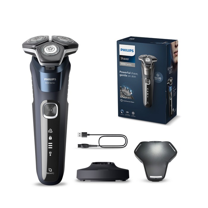필립스 SkinIQ 5000 시리즈 전기면도기, S5885/29, 미드나잇 블루