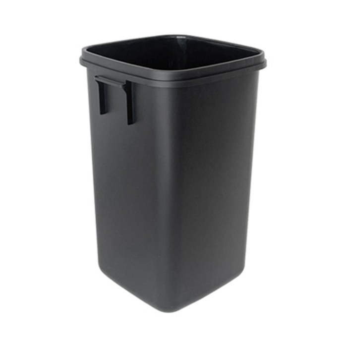 리빙앤트리 사각 오픈 휴지통 50L, 블랙