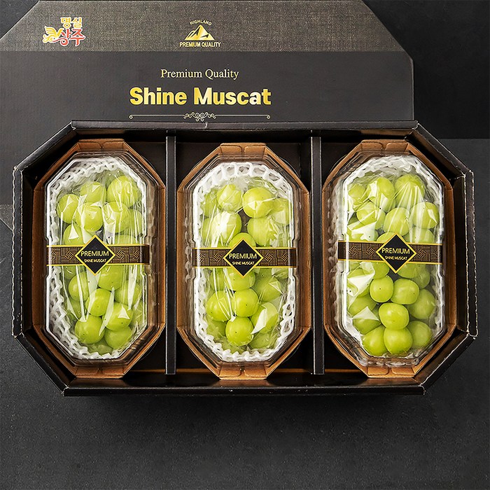 명실상주 중화농협 샤인머스캣 선물세트 3수, 2kg, 1박스
