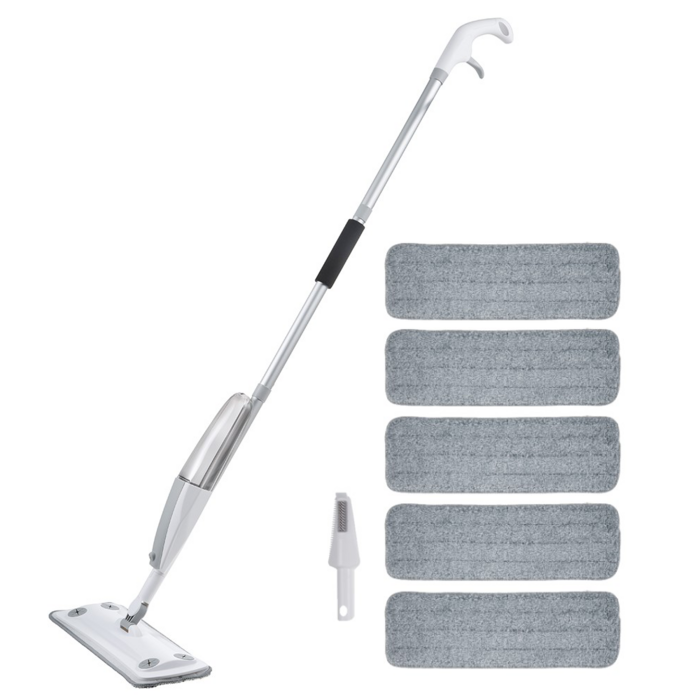 Comet Spray Rolling Powder Mop + 5 Microfiber Pads + 1 Multipurpose Cleaner