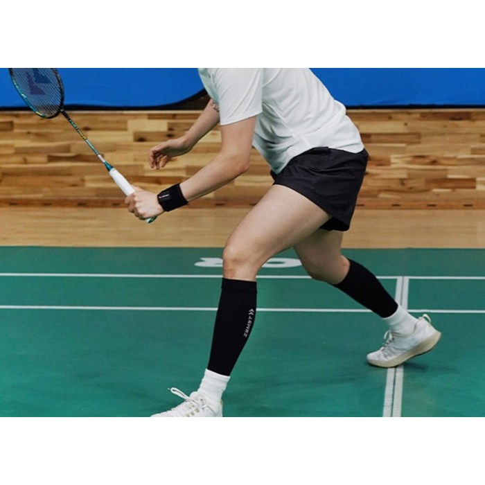 잠스트 카프 슬리브 종아리 보호대 2p 세트, 네이비 후기 분석 - 제품 로고 디테일