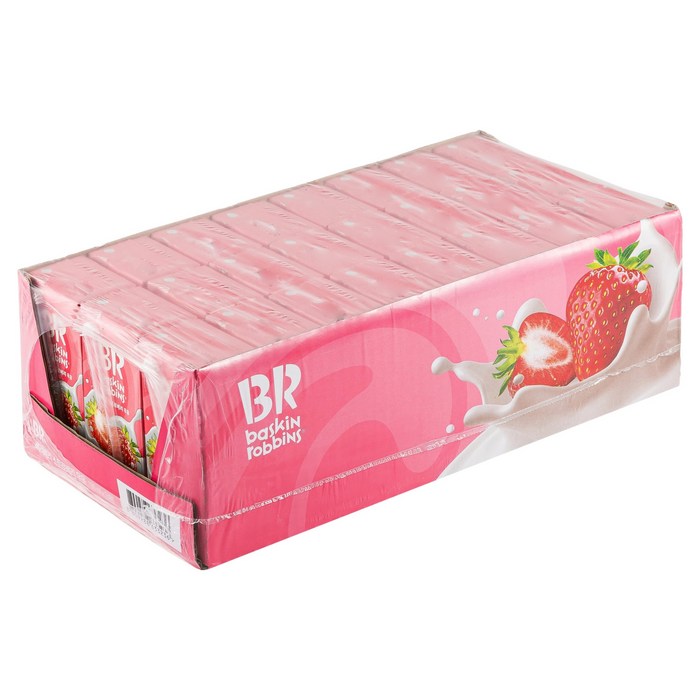 배스킨라빈스 베리베리 스트로베리 우유, 190ml, 24개