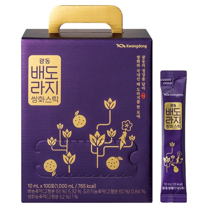 광동 배도라지 쌍화 스틱, 10ml, 100개