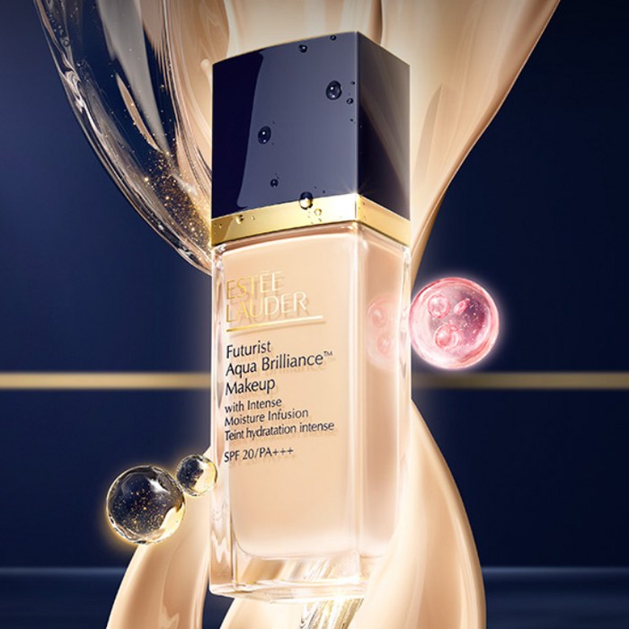 에스티로더 퓨처리스트 아쿠아 브릴리언스 SPF 20 PA+++ 30ml, 1N0 포슬린 후기 분석 - 제형 및 보틀 디자인