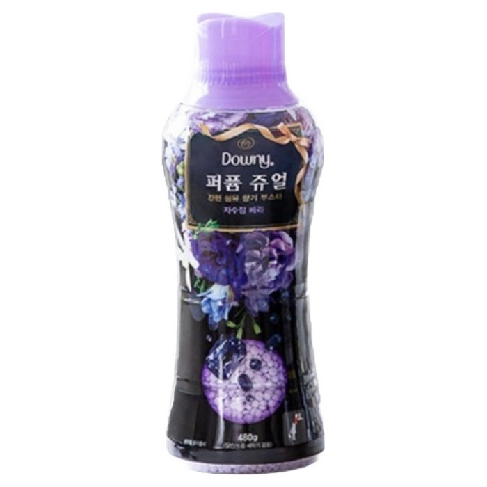 다우니 퍼퓸 쥬얼 자수정 베리 향기부스터, 480g 후기 분석 - 비즈 알갱이 디테일 컷