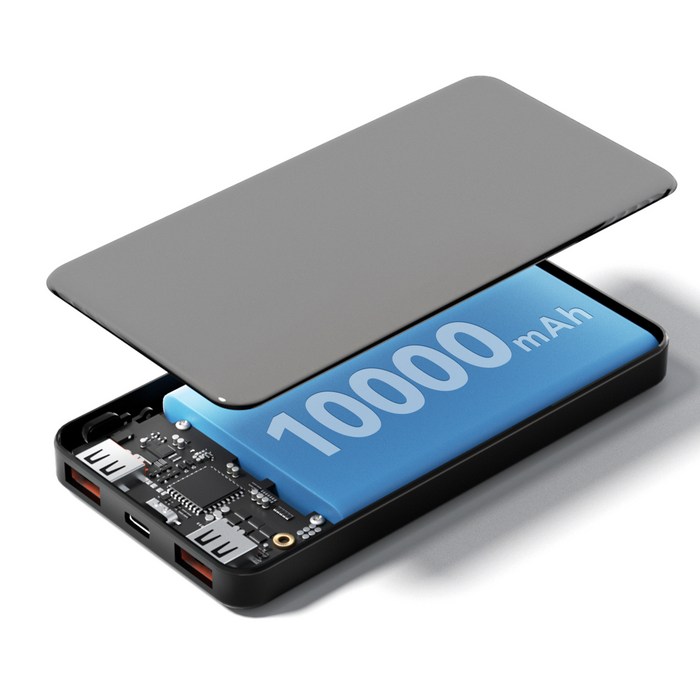 YINTO 고속충전 보조배터리 10000mAh C핀 후기 분석 - 슬림한 두께감 및 측면 마감