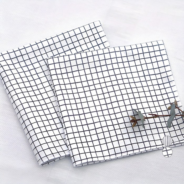 Utrus Embossed Black Gauze Handkerchief 5p