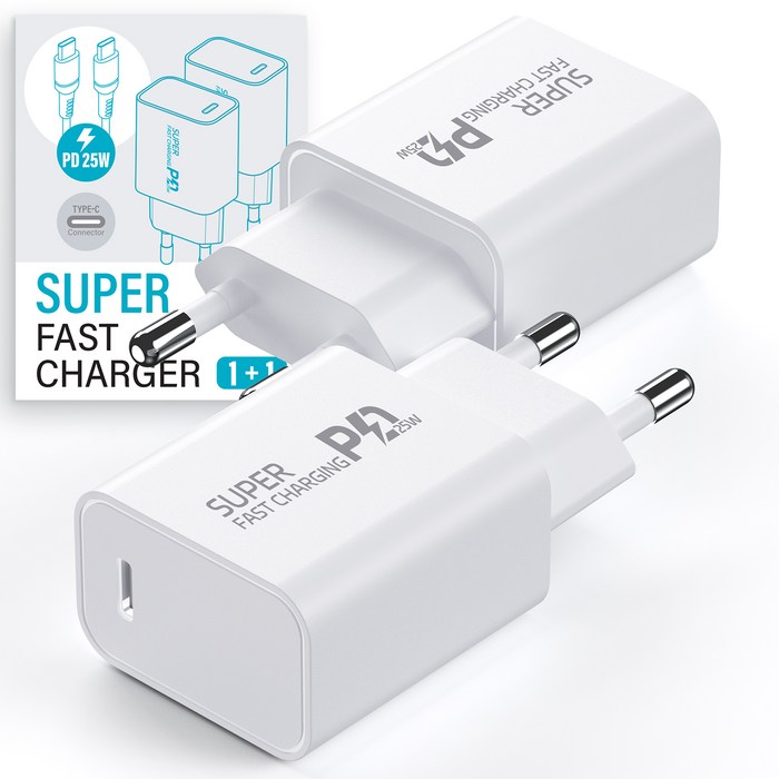 YINTO c타입 고속 충전기 25W PD3.0 PPS + C to C 1.5m 100w 케이블 세트 후기 분석 - 패키징 박스 개봉 상태