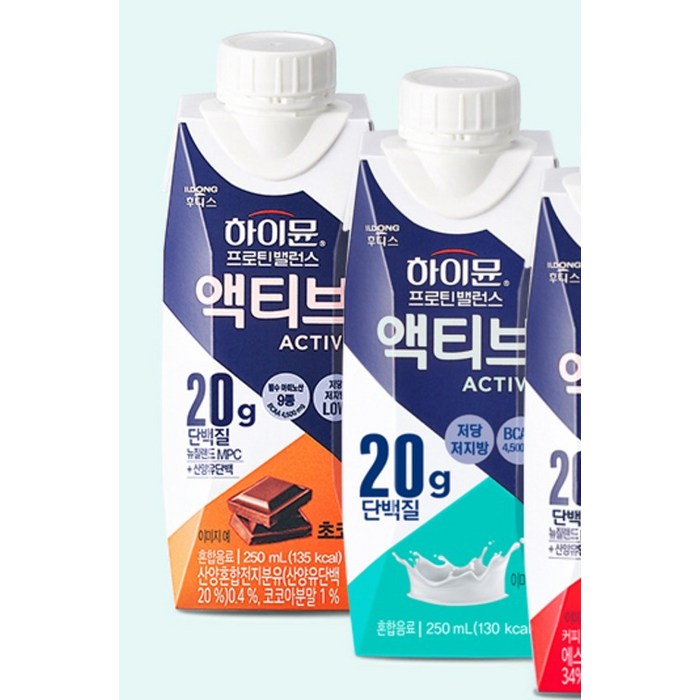 하이뮨 프로틴 밸런스 액티브 오리지널, 250ml 후기 분석 - 단백질 함량 비교