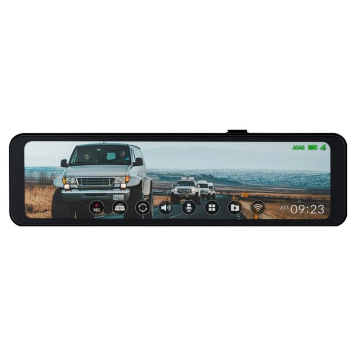 파인뷰 전후방 QHD FHD 2채널 룸미러 블랙박스 R5 POWER, 32GB 후기 분석 - 룸미러 블랙박스 장착 후 차량 내부 전경