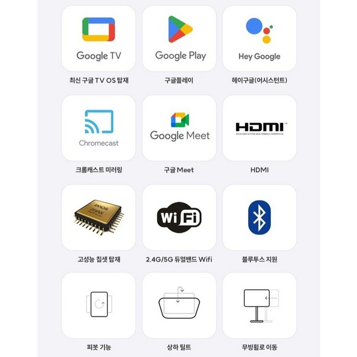 이노스 FHD 삼탠바이미 스마트 TV + 무빙거치대 일반형, 81cm(32인치) 후기 분석 - 후면 포트 및 연결성