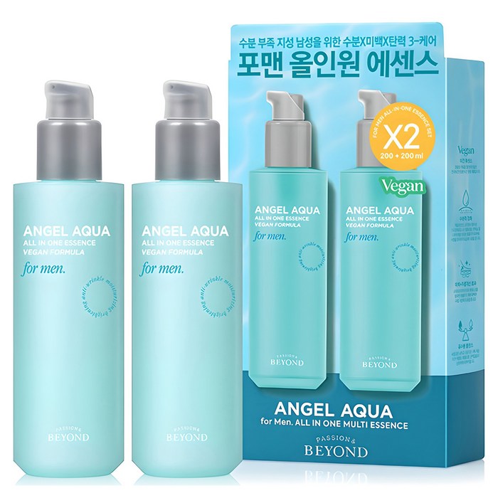 비욘드 엔젤 아쿠아 포맨 올인원 에센스, 200ml, 2개