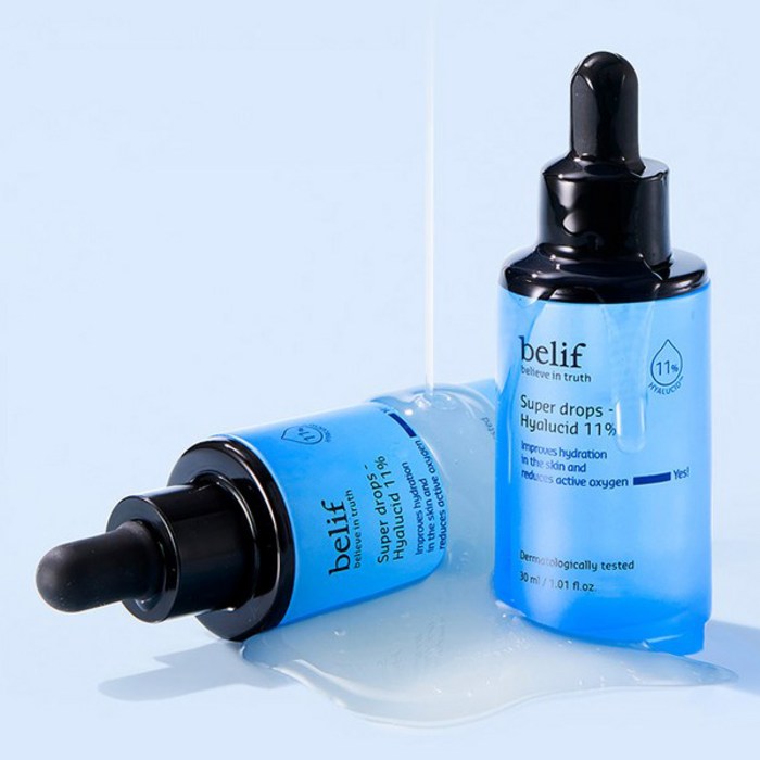 빌리프 슈퍼 드랍스 히알루씨드 11% 앰플, 30ml 후기 분석 - 앰플 보틀 디자인