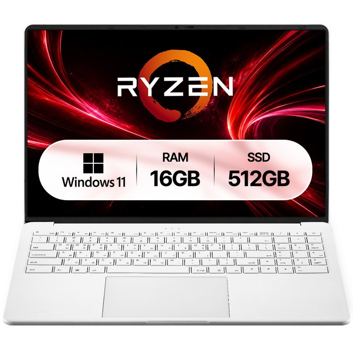 베이직스 2026 베이직북 16 Pro AMD 라이젠5, White, BP1625FW, 512GB, 16GB, WIN11 Home