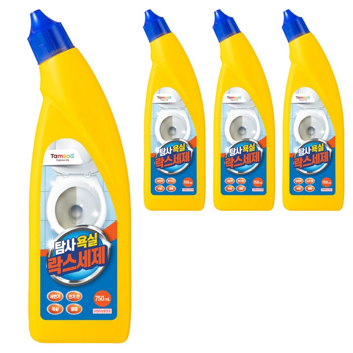 탐사 욕실청소용 락스세제, 750ml, 4개