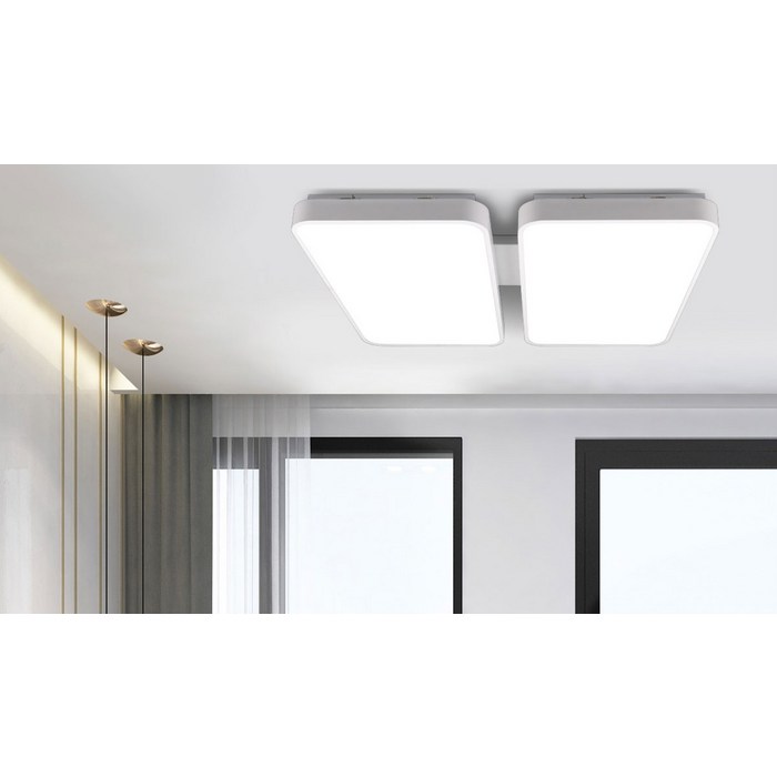 원하 삼성 칩셋 플리커프리 LED 듀얼 스위치 거실 천장등 120W 후기 분석 - 견고한 패키징과 깔끔한 단면 구조