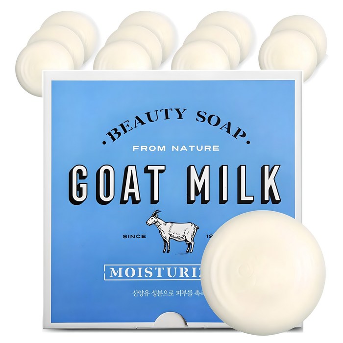 Showermate Goat’s Milk Soap Plus White Milk Flavor, 90g, 12 Count