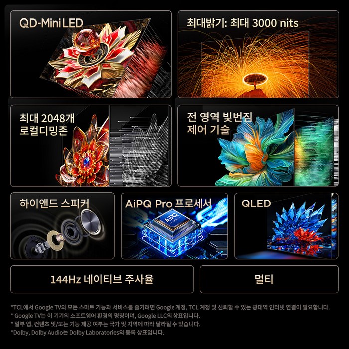 TCL 4K QD Mini LED 스마트TV 후기 분석 - 리모컨 및 액세서리
