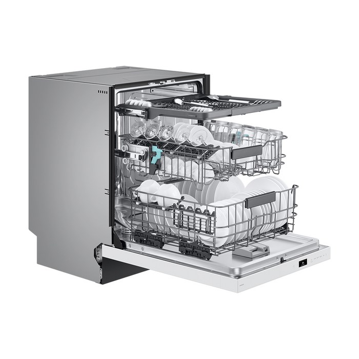 삼성전자 BESPOKE AI 빌트인 열풍건조 식기세척기 14인용 후기 분석 - 식기 적재 예시
