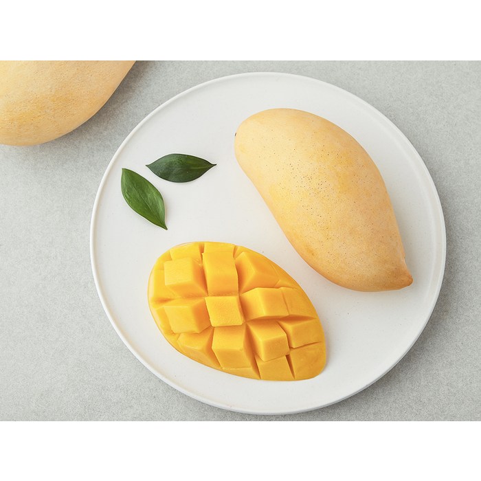 이웃마을 태국산 남독마이 망고, 3.8kg(8~10입) 후기 분석 - 과육 클로즈업