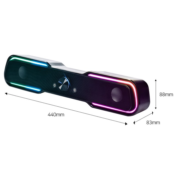 로이체 2채널 멀티미디어 RGB 레인보우 LED 게이밍 사운드바 스피커, RSB-G5000 후기 분석 - 실제 사용 예시
