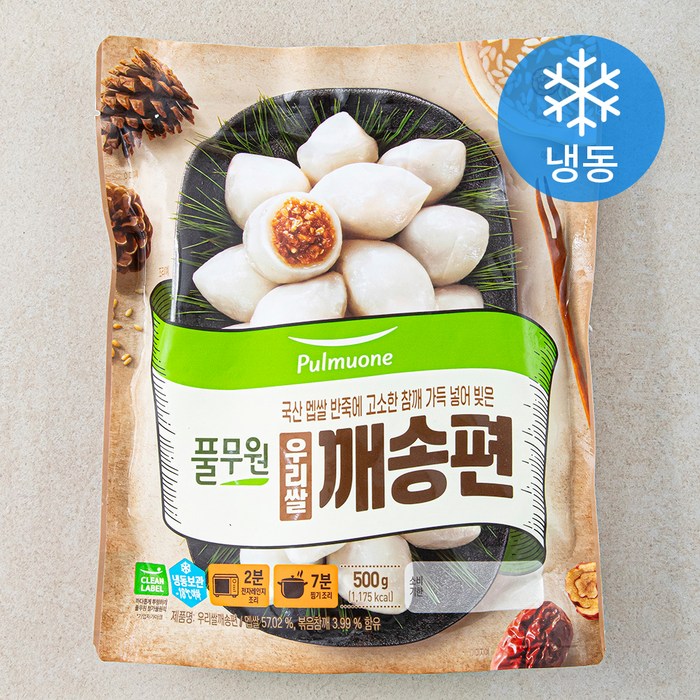 풀무원 우리쌀 깨송편 (냉동), 500g, 1개입, 1개