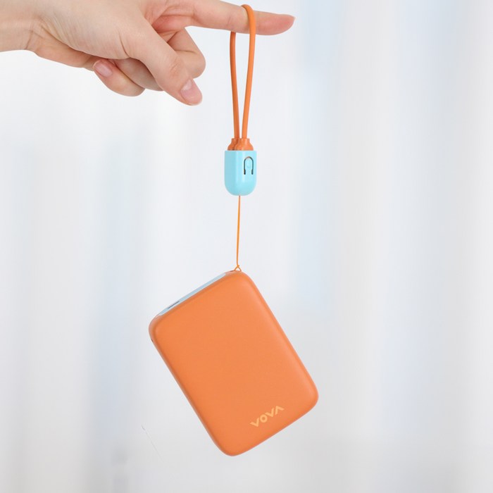 보바 그립 22.5W 고속충전 보조배터리 20000mAh, 오렌지 후기 분석 - 제품 측면 두께