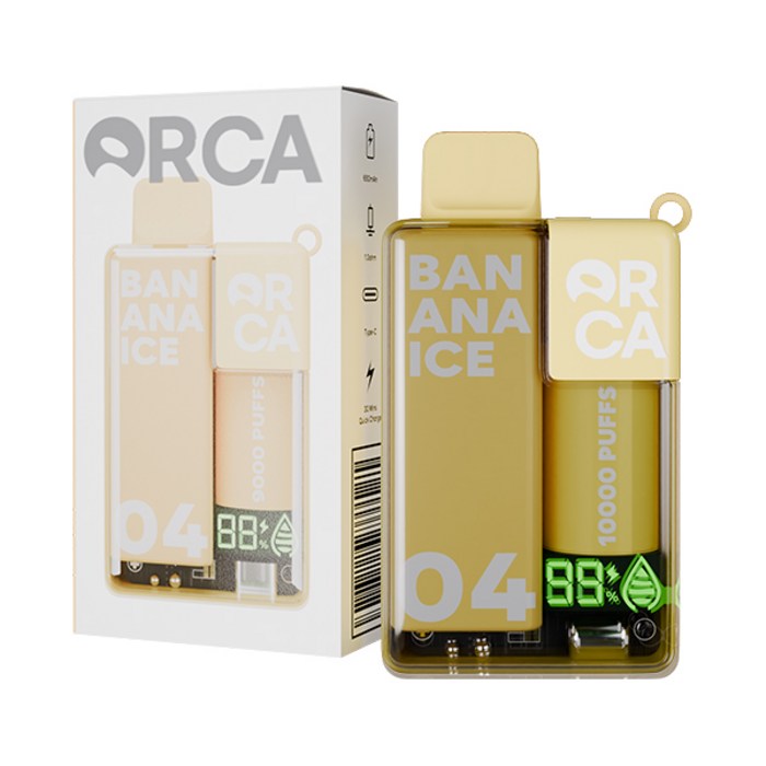 오르카에어 10K 대용량 일회용 전자담배 10000퍼프 무니코틴 입호흡 전담, 04 바나나 아이스, 1개 대표 이미지 - 일회용 전자담배 추천