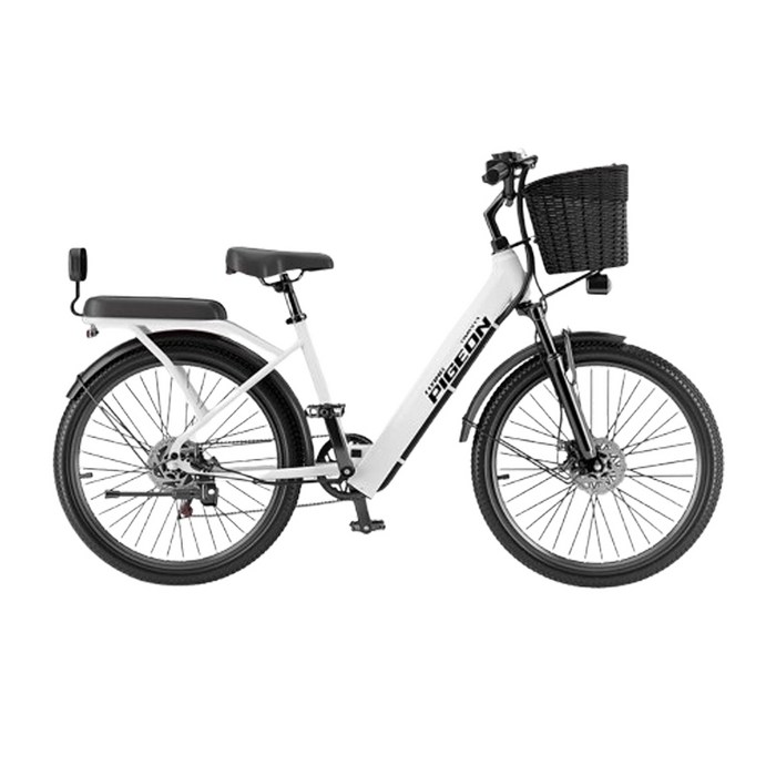 벨리안 클래식 전기 자전거 2인용 PAS 등하원 MTB 시마노 변속 전동 바이크 자토바이 출퇴근, 그레이블랙 7단, 경량스틸 - 자토바이