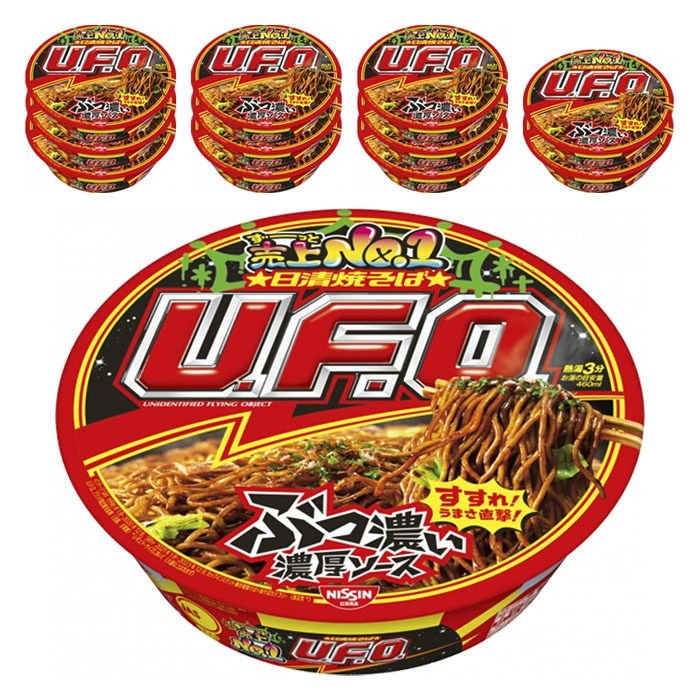 닛신 Nissin 닛신 UFO 유에프오 야키소바 볶음면 128g, 12개