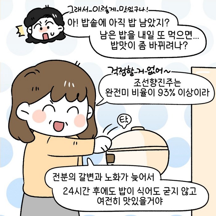 신품종 조선향미 조선향진주 최고급품종 맛있는쌀, 8kg 후기 분석 - 밥맛 테스팅 결과