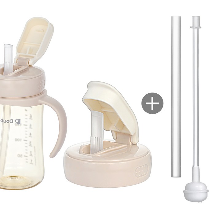 Pure Baby Double Heart Bottle Compatible Straw Cup Cap