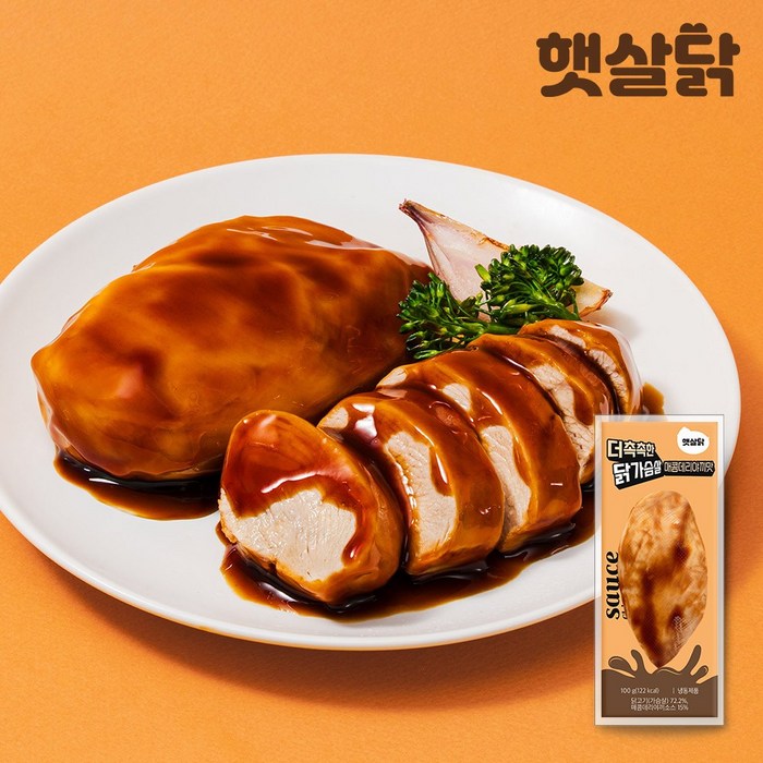 햇살닭 더촉촉한 소스 닭가슴살 100g 11종 22팩 / 소스 / 혼합구성, 22개 후기 분석 - 11가지 맛 소개 안내 컷
